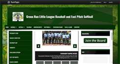 Desktop Screenshot of greenrunlittleleague.com