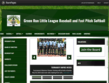 Tablet Screenshot of greenrunlittleleague.com